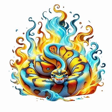 Artwork thumbnail, Ball python Abstract by Pleasant471