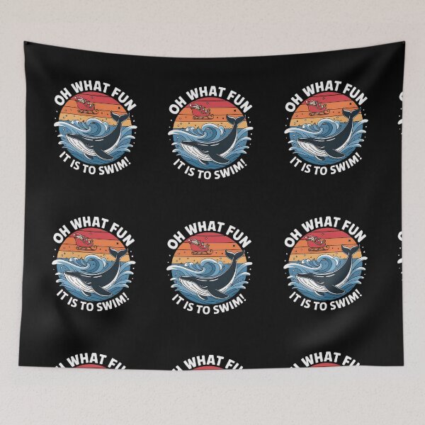 Item preview, Oh What Fun It Is To Swim Christmas Whale Funny Gifts for Christmas designed and sold by KedzikDesigns.