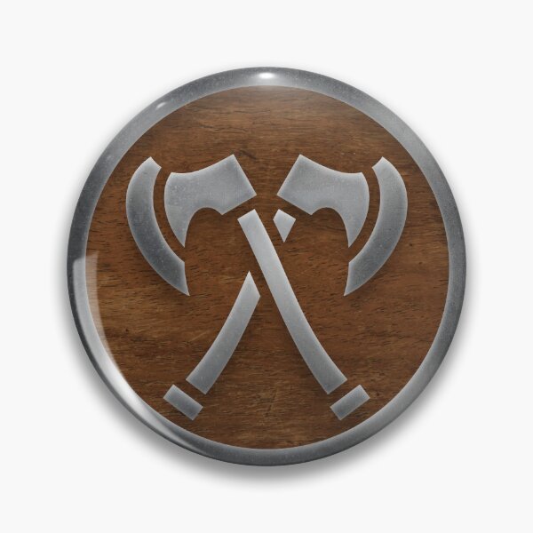 Item preview, Crossed Axes Symbol - Wood and Steel designed and sold by gm-lazarus.
