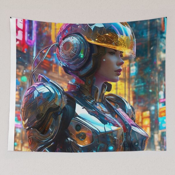 Item preview, Cyberpunk Peacekeeper - Sci Fi Art concept designed and sold by Delerat7.