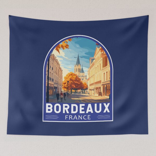 Item preview, Bordeaux France Travel Art Emblem designed and sold by KrisSidDesigns.