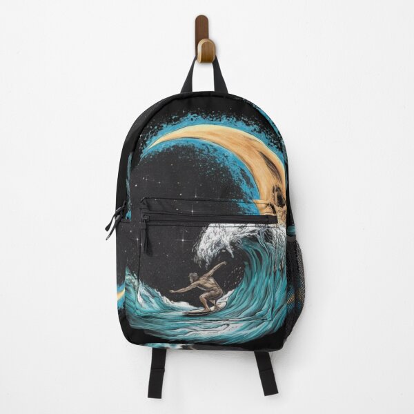 Item preview, man surfing on the moon designed and sold by luna--design.