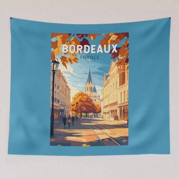 Item preview, Bordeaux France Illustration Travel Art Vintage designed and sold by KrisSidDesigns.