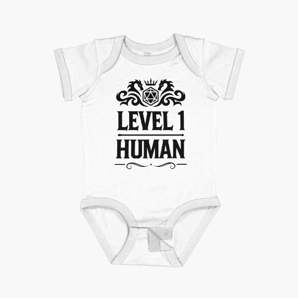 D&D Baby Level 1 Human Short Sleeve Baby One-Piece