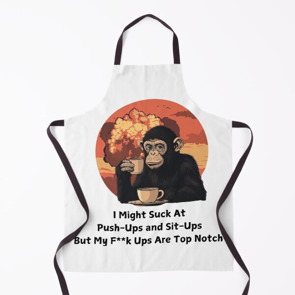 Item preview, Funny "Top Notch F**k Ups" T-Shirt | Chimpanzee Coffee & Gym Fail Graphic Tee | Sarcastic Fitness Motivation Shirt designed and sold by RocknRollMunkey.