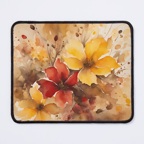 Item preview, Elegant  Florals Pattern Romantic  Gold  Burgundy Autumn Colors,  Fall Vibes, Pattern Watercolor designed and sold by KolorellaS.