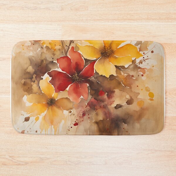 Item preview, Elegant  Florals Pattern Romantic  Gold  Burgundy Autumn Colors,  Fall Vibes, Pattern Watercolor designed and sold by KolorellaS.