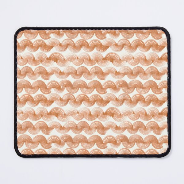 Item preview, Handmade semi circles brush strokes ocre designed and sold by Alessandro Remo Mazzoni Remotextiles.
