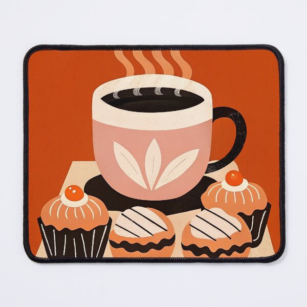 Item preview, Hot coffee with pastries designed and sold by AhArtMe.