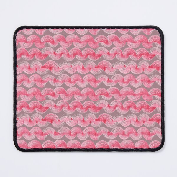 Item preview, Handmade semi circles brush strokes pink gray designed and sold by Alessandro Remo Mazzoni Remotextiles.
