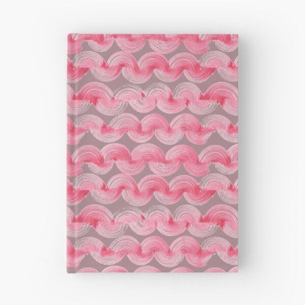 Item preview, Handmade semi circles brush strokes pink gray designed and sold by Alessandro Remo Mazzoni Remotextiles.