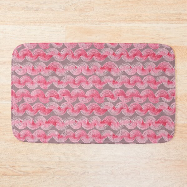Item preview, Handmade semi circles brush strokes pink gray designed and sold by Alessandro Remo Mazzoni Remotextiles.