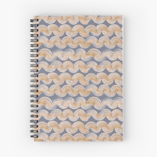 Item preview,  Handmade semi circles brush strokes ocre gray designed and sold by Alessandro Remo Mazzoni Remotextiles.