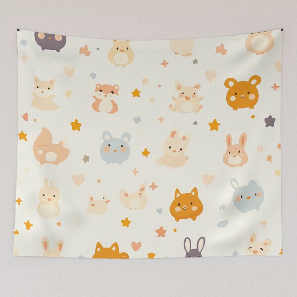 Item preview, Adorable Woodland Creatures - Pastel Cute Animal Design for Kids designed and sold by kyungmie87.