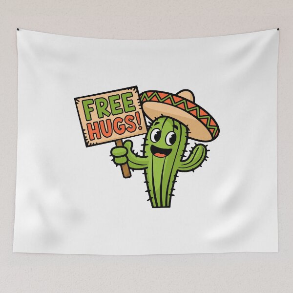 Item preview, Free Hugs! Cute Cactus Pun designed and sold by PMCreative.