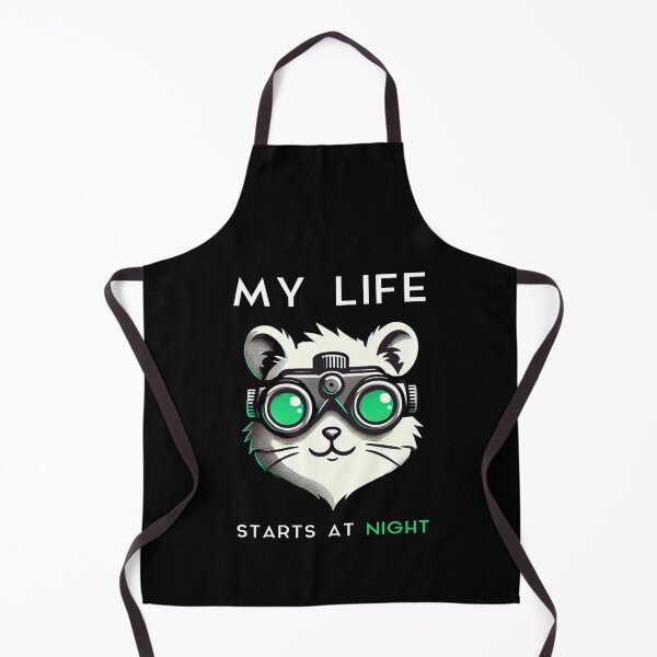 Item preview, My Life Starts At Night Hamster Night Vision Goggles designed and sold by Me-Meme.