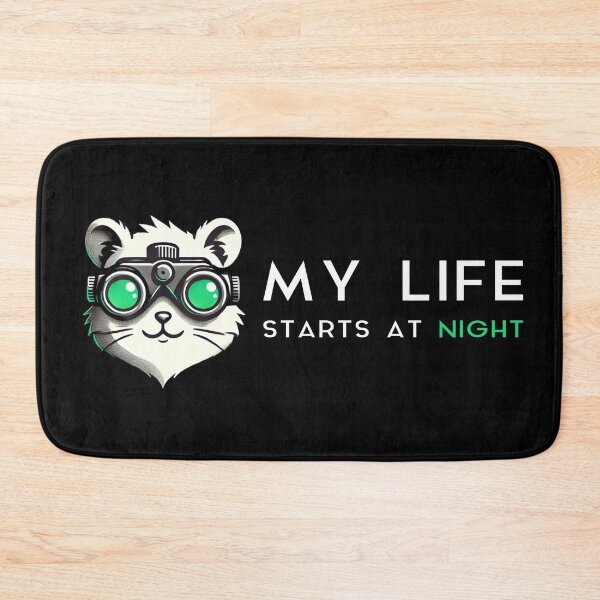 Item preview, My Life Starts At Night Hamster Night Vision Goggles designed and sold by Me-Meme.