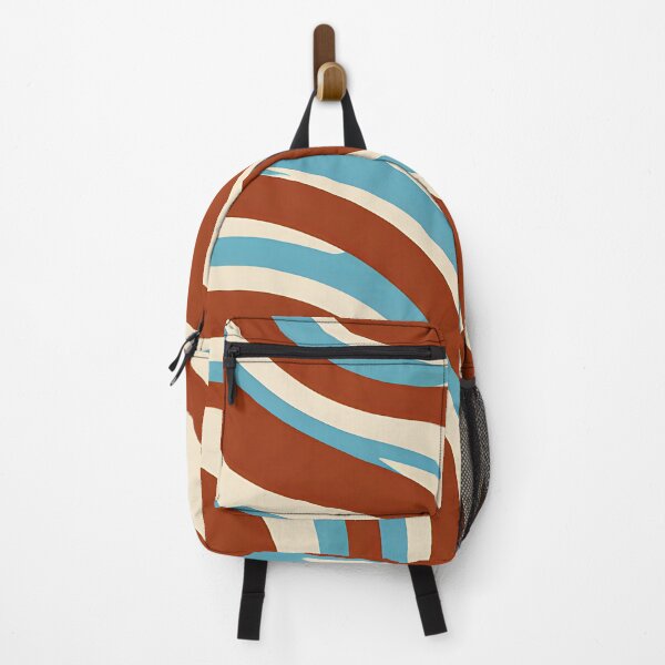 Item preview, Retro Modern Groovy Fluid Wavy Pattern, Brown, Blue designed and sold by Prints and Lifestyle.