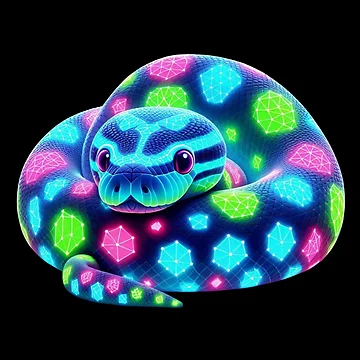 Artwork thumbnail, Ball python Abstract CC by Pleasant471