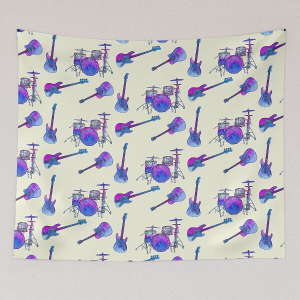 Item preview, Rock Band Instruments Pack (Blue/Purple) designed and sold by bloody-L.