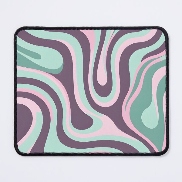 Item preview, Retro Modern Groovy Fluid Wavy Pattern, Pink, Mint designed and sold by Prints and Lifestyle.