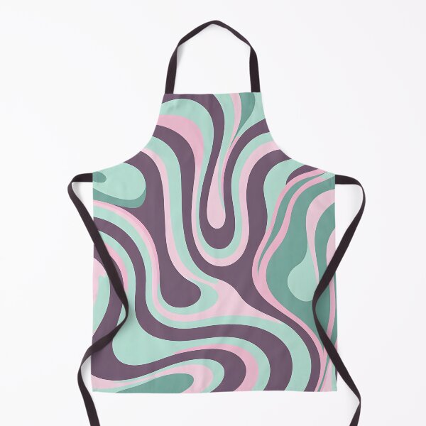 Item preview, Retro Modern Groovy Fluid Wavy Pattern, Pink, Mint designed and sold by Prints and Lifestyle.