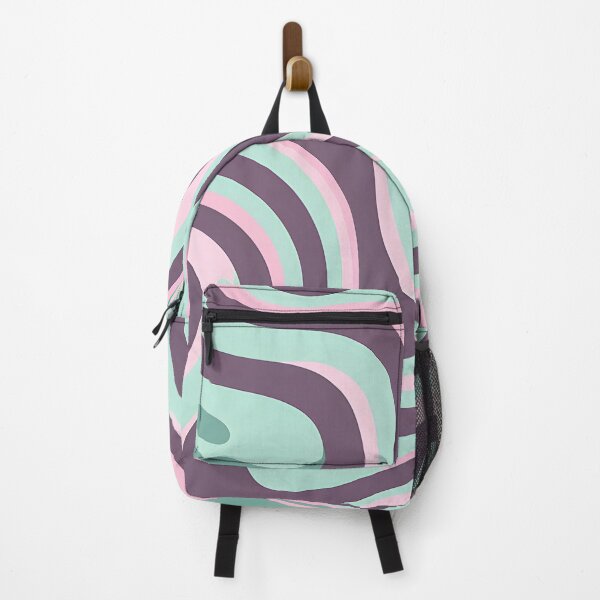 Item preview, Retro Modern Groovy Fluid Wavy Pattern, Pink, Mint designed and sold by Prints and Lifestyle.