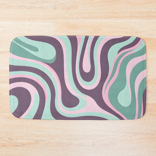 Item preview, Retro Modern Groovy Fluid Wavy Pattern, Pink, Mint designed and sold by Prints and Lifestyle.