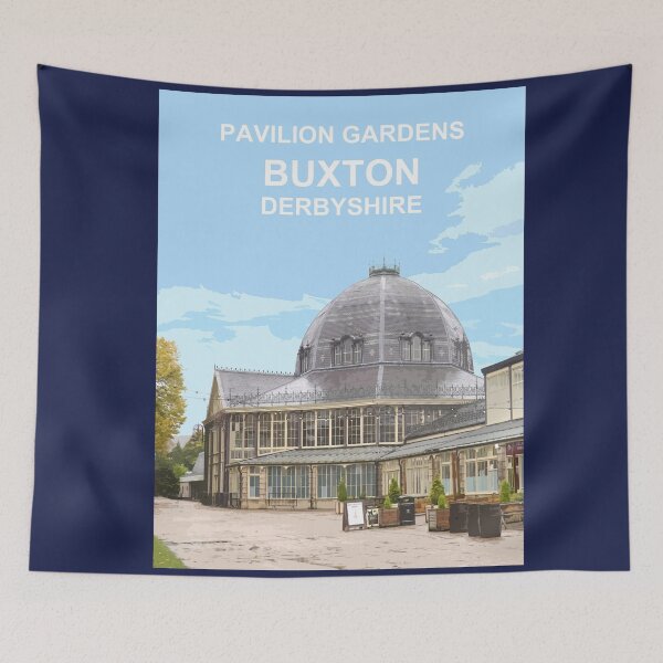 Item preview, Buxton Pavilion Gardens Derbyshire Peak District Travel location poster designed and sold by BarbaraGlebska.