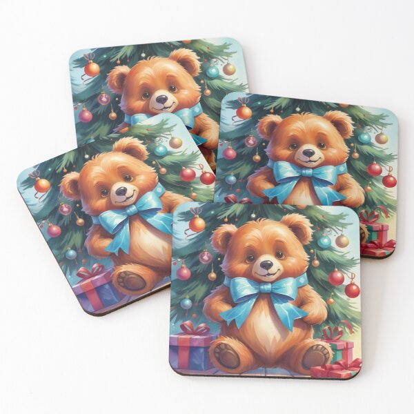 Item preview, Cute Teddy Bear in Front of a Christmas Tree with Presents designed and sold by T-shirtMill.