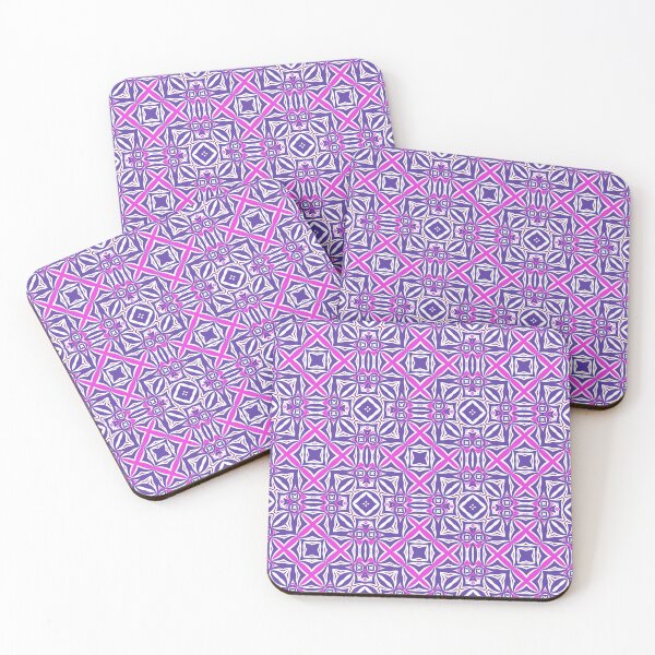 Item preview,  Blue and Pink Abstract Mosaic 3 designed and sold by AneissPiaf.