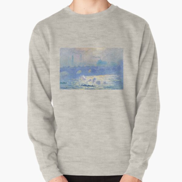 Waterloo Bridge by Claude Monet Pullover Sweatshirt