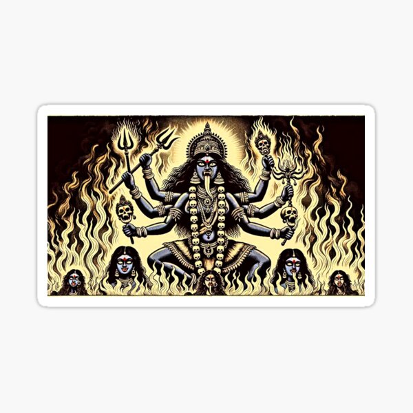 Item preview, Kali Goddess of Protection Magickal Symbol for Your Book of Shadows, Spellcraft, or Home Decor designed and sold by Earth Nature Creations.