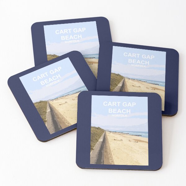 Item preview, Cart Gap beach Norfolk Travel poster Sea Palling designed and sold by BarbaraGlebska.