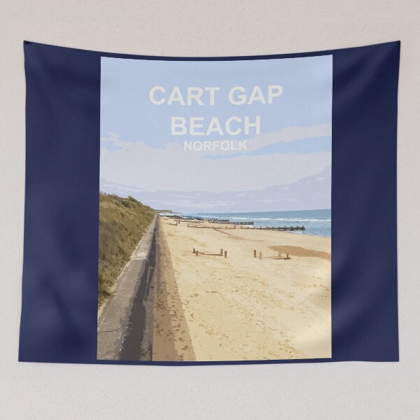 Item preview, Cart Gap beach Norfolk Travel poster Sea Palling designed and sold by BarbaraGlebska.