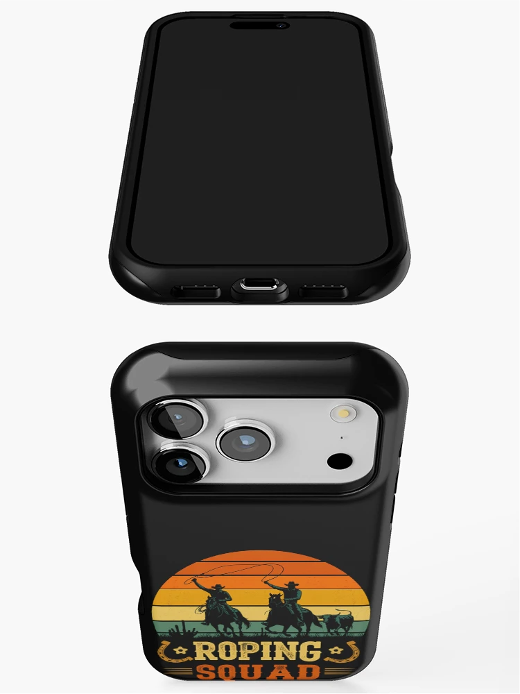 Thumbnail 3 of 4, iPhone Case, Colorful Rustic Roping Squad designed and sold by AlienOccupation.