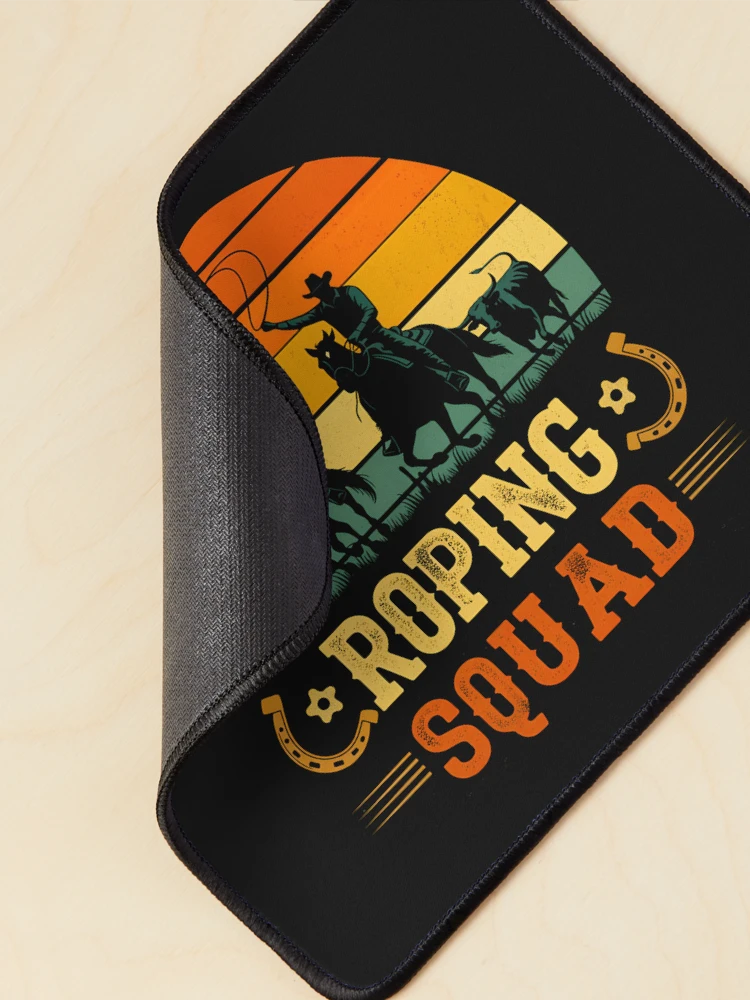 Thumbnail 2 of 5, Mouse Pad, Colorful Rustic Roping Squad designed and sold by AlienOccupation.
