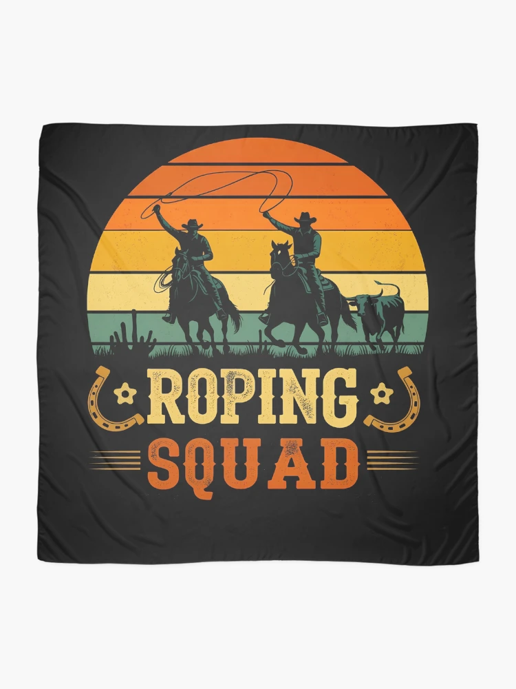 Thumbnail 2 of 3, Scarf, Colorful Rustic Roping Squad designed and sold by AlienOccupation.