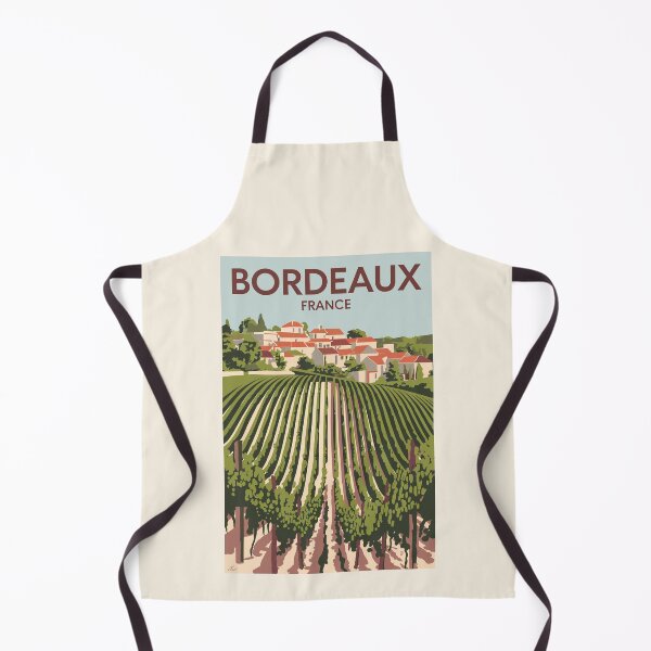 Item preview, Bordeaux France Vineyard Travel Art Vintage designed and sold by KrisSidDesigns.