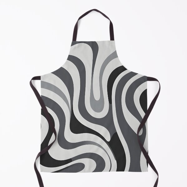 Item preview, Retro Modern Groovy Fluid Wavy Pattern, Black, Gray designed and sold by Prints and Lifestyle.