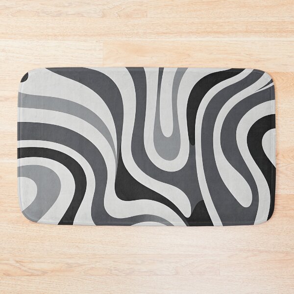 Item preview, Retro Modern Groovy Fluid Wavy Pattern, Black, Gray designed and sold by Prints and Lifestyle.