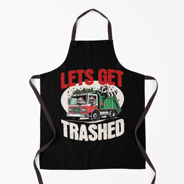 Item preview,  "Lets get trashed" Christmas opossum and racoon in a dumpster truck designed and sold by BritishDelights.