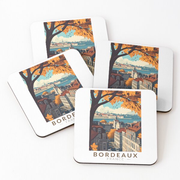 Item preview, Bordeaux France Travel Art Vintage designed and sold by KrisSidDesigns.