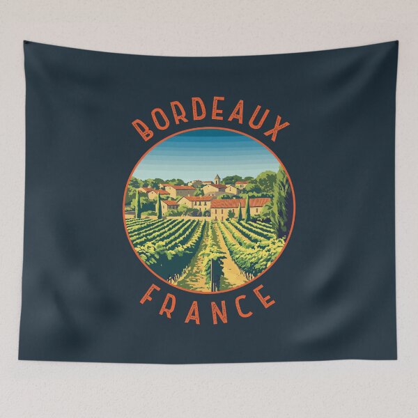 Item preview, Bordeaux France Retro Distressed Circle designed and sold by KrisSidDesigns.