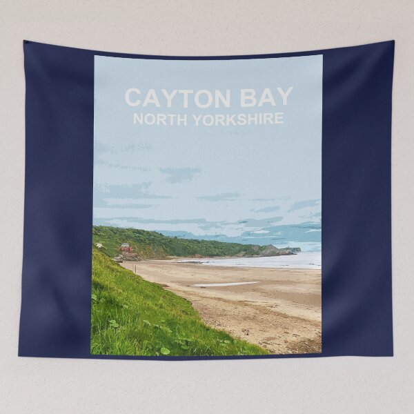 Item preview, Cayton Bay North Yorkshire Scarborough Travel location poster designed and sold by BarbaraGlebska.