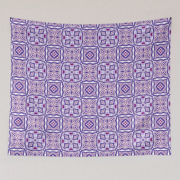 Item preview,  Blue and Pink Abstract Mosaic 9 designed and sold by AneissPiaf.