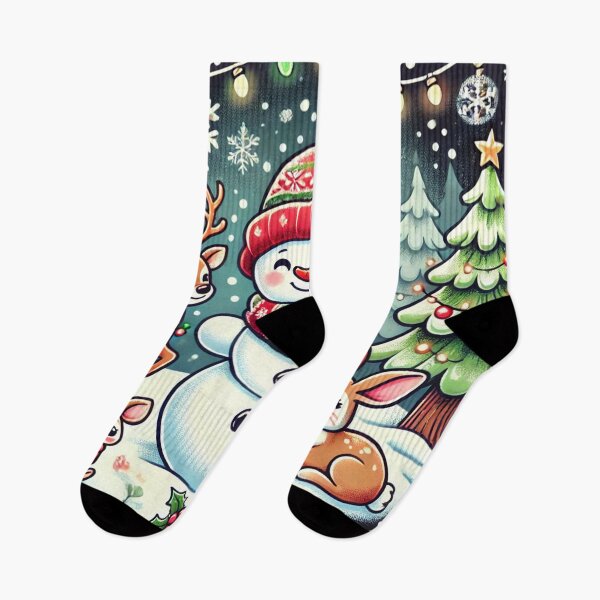 Item preview, Festive Friends in a Snowy Forest designed and sold by ErGoBa.