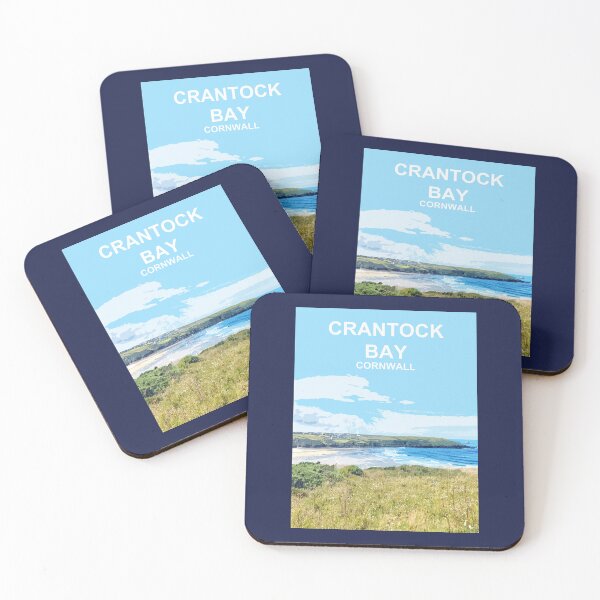 Item preview, Crantock Bay Cornwall. Cornish gift Kernow Travel location poster. Newquay designed and sold by BarbaraGlebska.