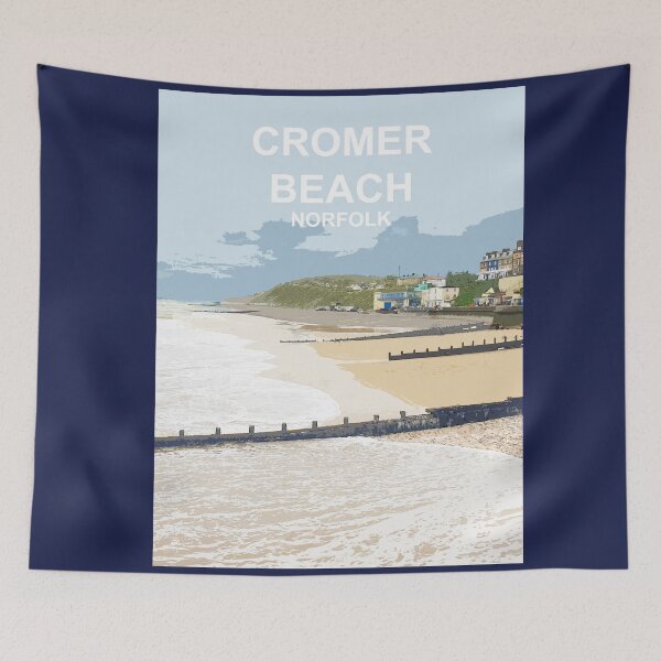 Item preview, Cromer beach Norfolk Travel poster Sea Palling designed and sold by BarbaraGlebska.