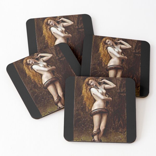 Item preview, Lilith by John Collier - Vintage Painting for Home Decor and T-Shirt Design designed and sold by Earth Nature Creations.